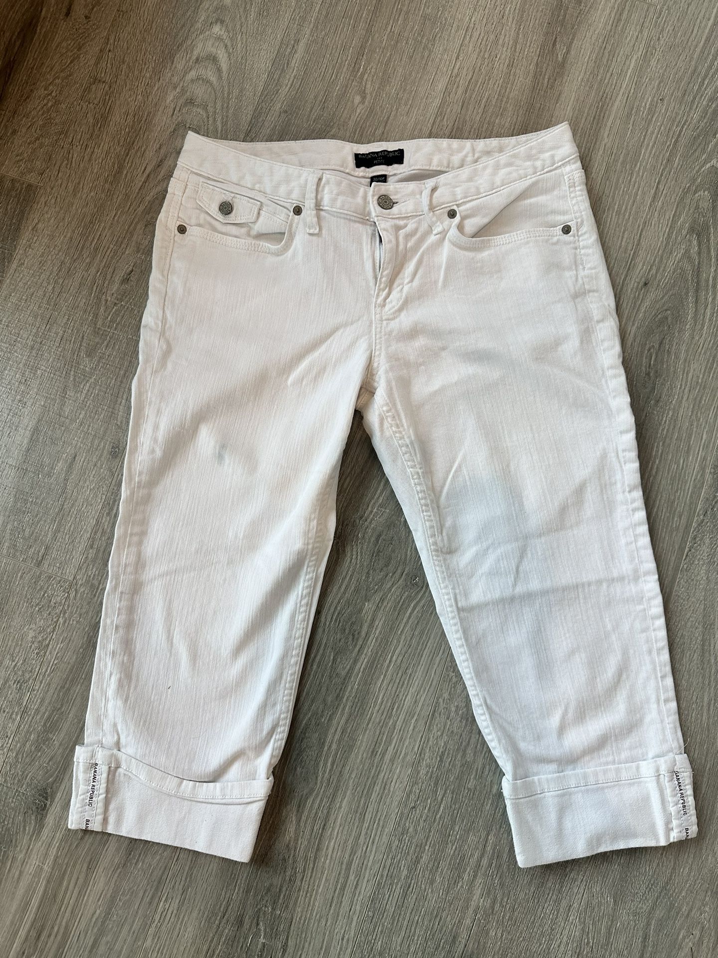 Banana Republic White Jean Capris