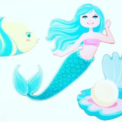 Mermaids | Reusable | Fabric Decals | Patches | Arts and Crafts | DIY crafts | Trendy | Custom | Pop Culture | 3 pack | ADD Me Ons