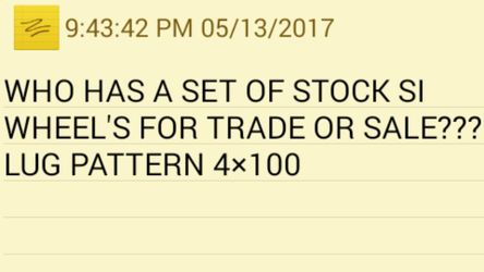 Looking for stock Honda civic Si rims