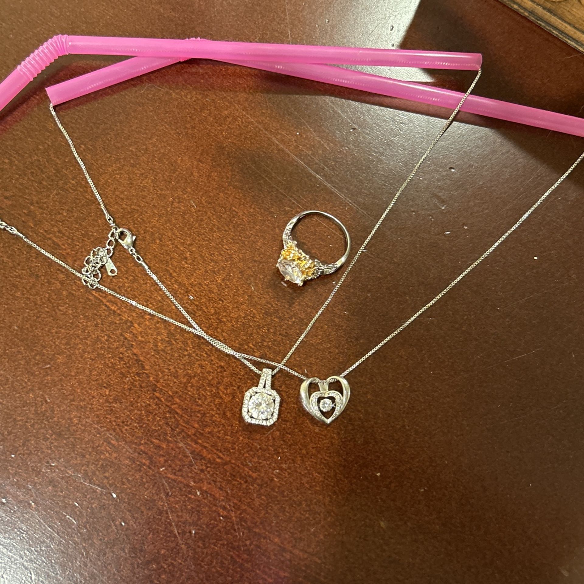 2 Necklace And Ring Size 8