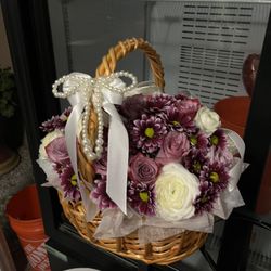 Real Flower Basket 