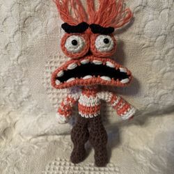 Inside Out Inspired Anxiety Crocheted Plushie Doll