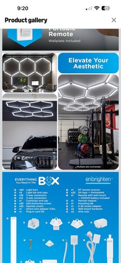 Hexagon Garage Lights