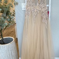 Prom dress- Champagne- Brand new