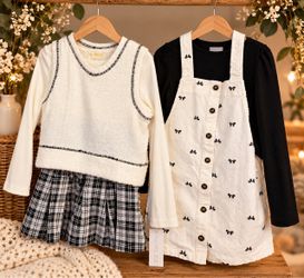 Long sleeve dress and skirt set