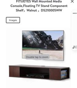 Console, Media Shelf, Walnut TV Stand 