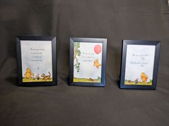 Winnie the Pooh Framed Quote Prints Set of 3