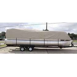 24 FT VORTEX Ultra Canvas Pontoon/Deck Boat Cover, Elastic, Strap System