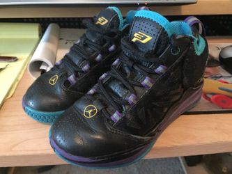 Black purple cp3 Jordan shoes size 13 kids