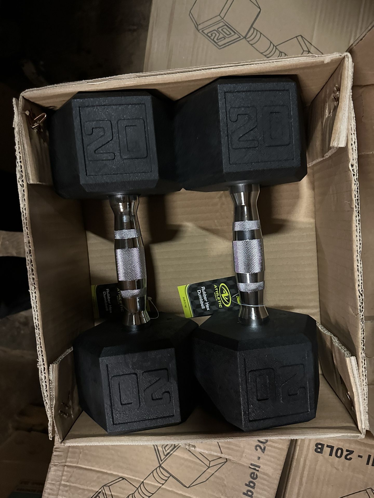 BRAND NEW 20LB DUMBBELLS