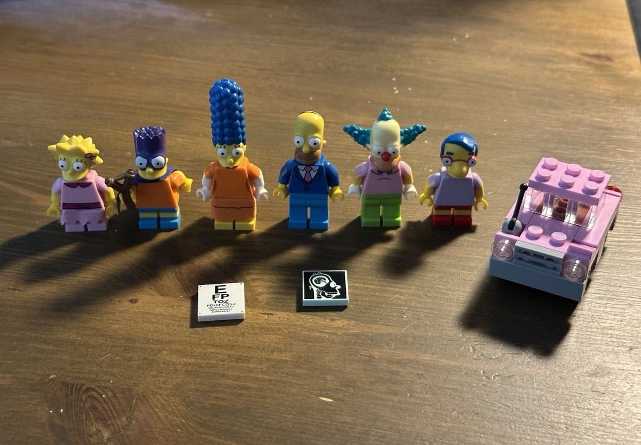 Lego Simpsons Minifigures Lot Bart Homer Marge Lisa Milhouse Krusty