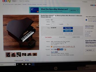 Retro wind up wood music box