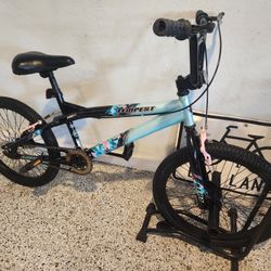 Girl's 20" Tempest BMX Bike w/ Front Pegs Cool Aqua Graphics, Rider Height 4'2"(👍only $95)