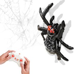 Wall Climbing Remote Control Spider, Rechargeable RC Wall Crawler Spider Robot with High Speed & 360° Rotation, Funny Prank Toys Gifts for Boys & Girl
