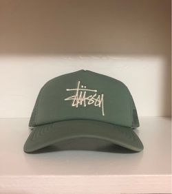 Stussy Green Basic Mesh SnapBack Trucker Hat