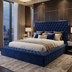 Upholstered Platform Storage Bed - $1,699 Retail