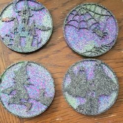 Set Of 4 Resin Coaster Or Ornaments 