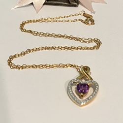 Necklace With Real Stone Pendant 