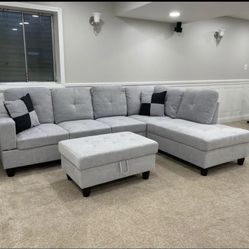 BRAND NEW SECTIONAL AND OTTOMAN