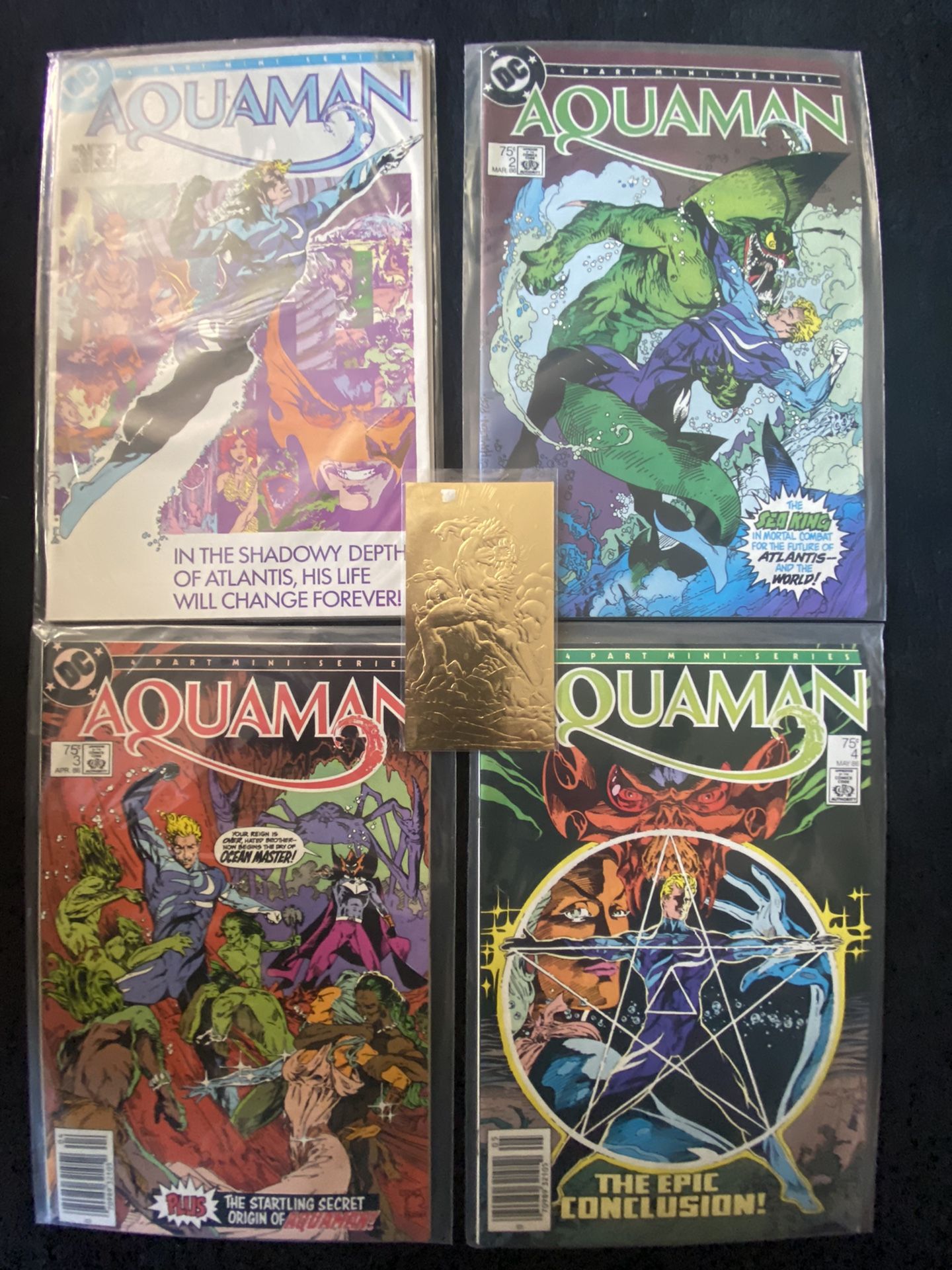 Comic Book Complete Set Of Mini Series #1-4 Plus Rare Gold Skybox Card