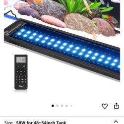 Hygger Advanced Remote Control Customizable Full Spectrum LED Aquarium Light for Fish Tank with DIY, Preset & Weather Mode, Freshwater Planted Tank