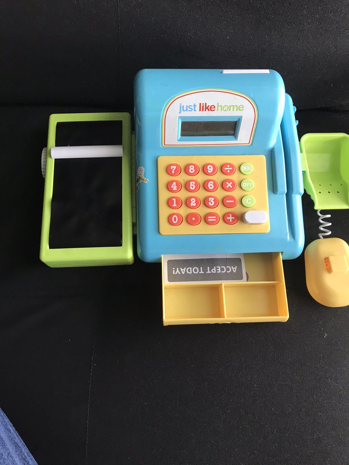 register cashier with real calculator shopping toy for kids
