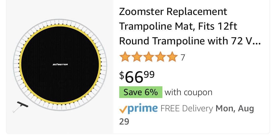 NIB—12 Foot Trampoline MAT ONLY