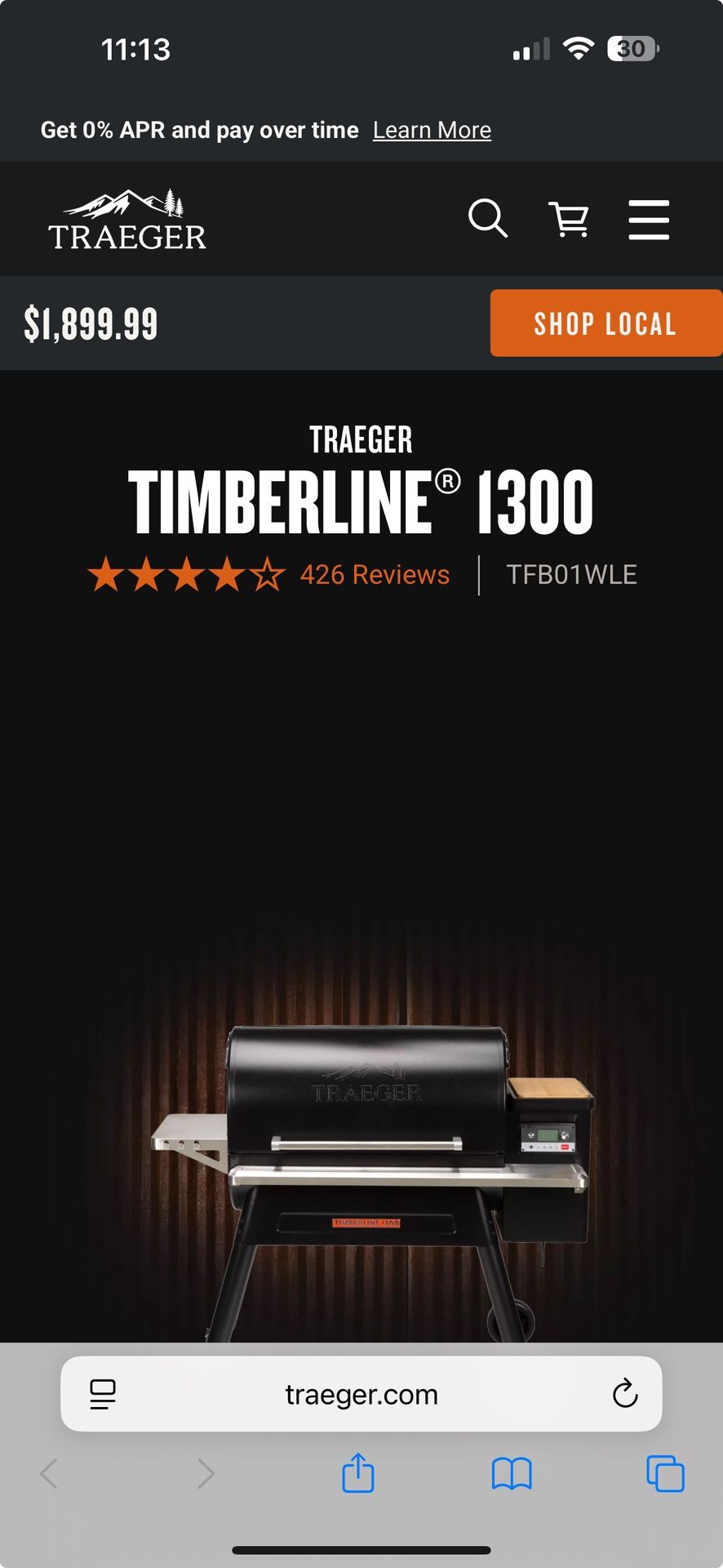 Traeger Timberline 1300
