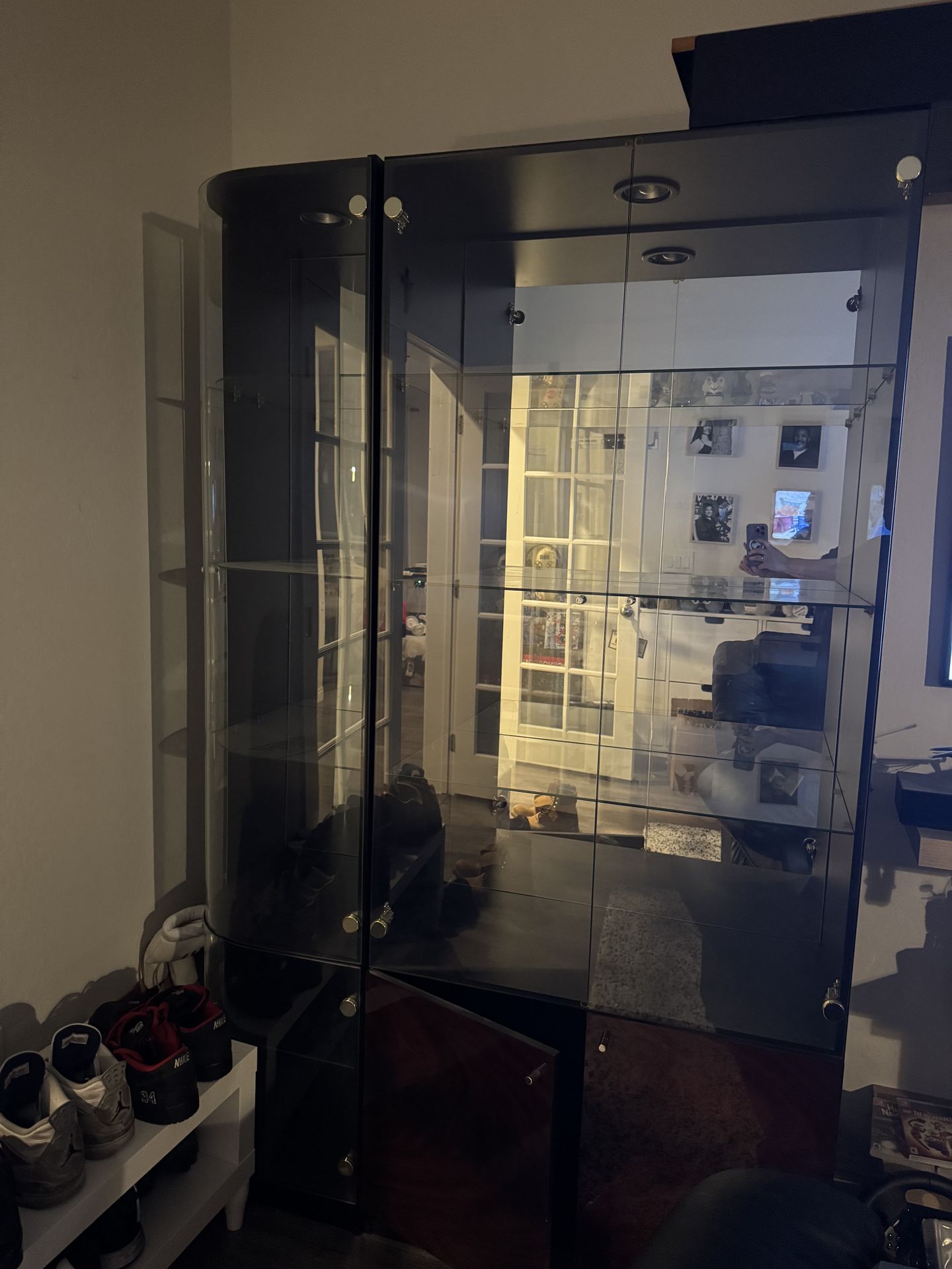 Glass Media Center/Display Shelves