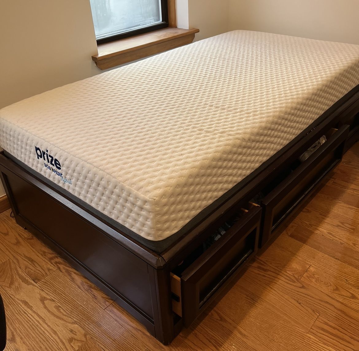 Twin Year Old Very Heavy Captain Bed With Drawers ( Mattress Sold Separately)