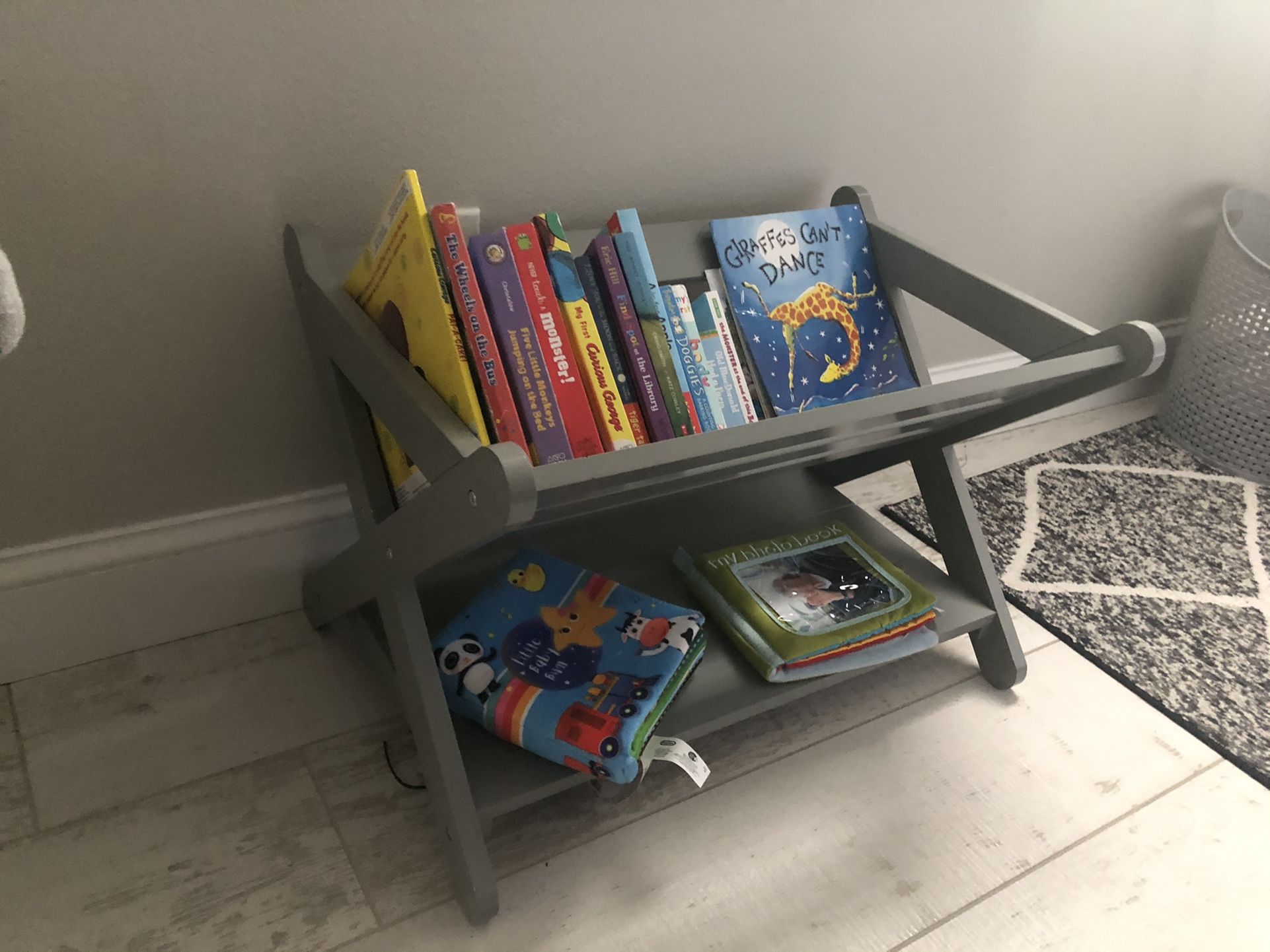 Kids Book Small Grey Book Shelf