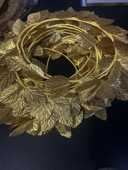 Gold Laurel wired “headbands”