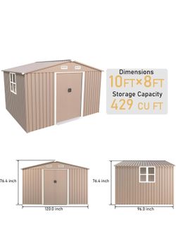 10x8 metal shed