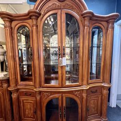 AICO By Michael Amini Brown MONTE CARLO China Cabinet - GA