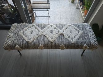 Boho Mid-Century Modern Upholstered Bench - RV Collection - 47"