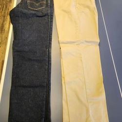 2 Pair Men's 34 X 32 New Levi's And A Pair Of Haggar Pants
