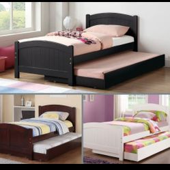 Twintwin Size Black Trundl3 W Ortho Matres!!!!!