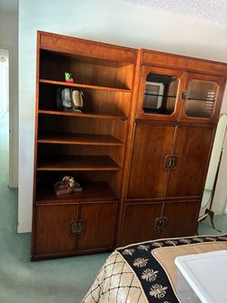 Tv cabinet and book shelves