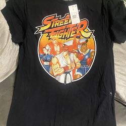 Street Fighter T Shirt Mens Small Black Video Gamer Ryu Bison Chun Li