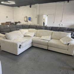 FINANCING AVAILABLEโผ๏ธ(Free Delivery) Lindyn Corduroy Cloud Sectional Sofa Couch