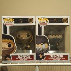 Mortal Kombat Scorpion and Sub Zero Funko Pops