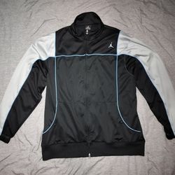 Vintage Jordan Brand Track Jacket Men's XL Black/Grey/UNC Blue Jumpman Retro