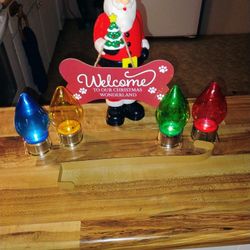 Christmas Decor With Solar Lights And Hanger