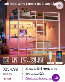 Twin Size Loft Bed (BLACK)