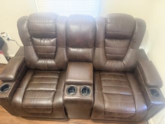 Ashley Dual Electric Recliner Sofa (like New)