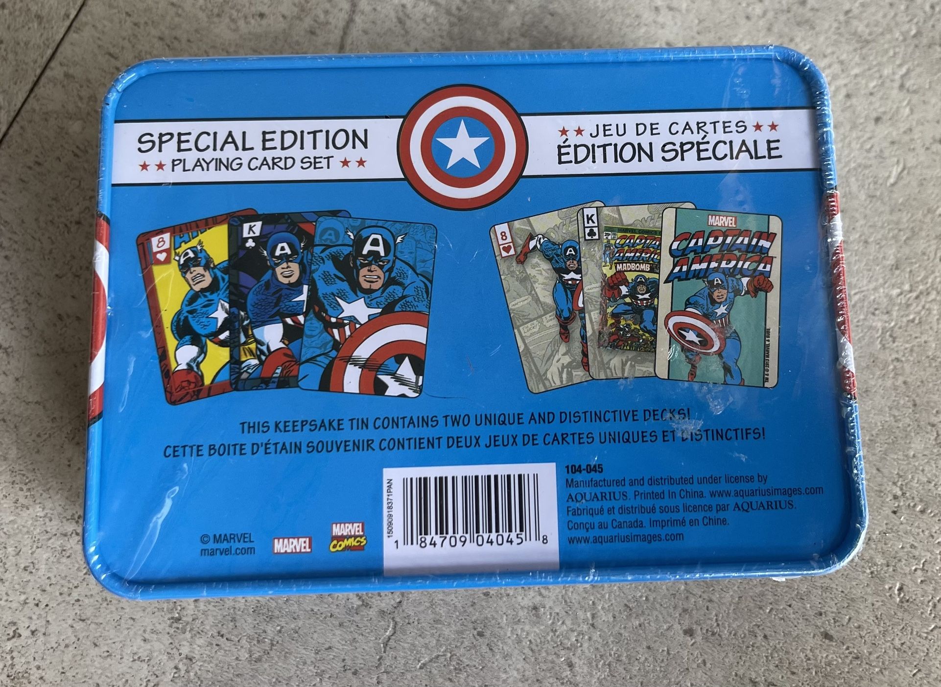 Captain America 2 Deck Cars In Tin