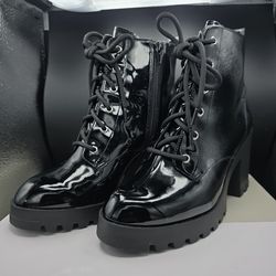 BP Masson Bootie Patent Shiny Faux Leather