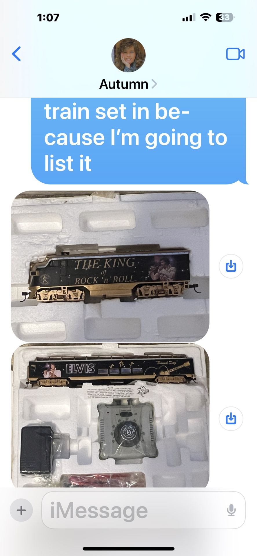 A Rare Hawthorn Elvis The King Of Rock And Roll Train Set.