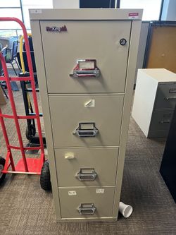 Fire King Classic For Sure, Vertical File Cabinet, Fire, Resistant Legal Parchment.