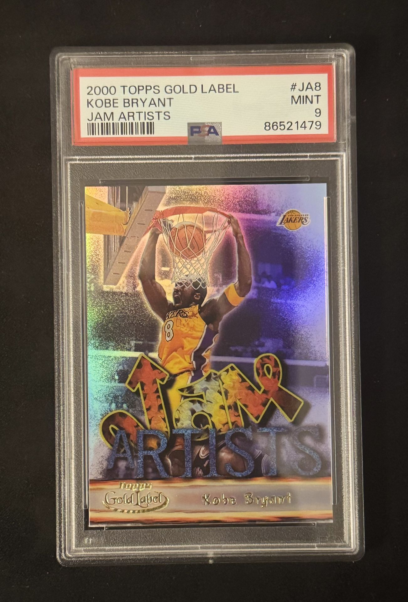 KOBE BRYANT 2000 TOPPS GOLD LABEL “JAM ARTISTS” PSA 9